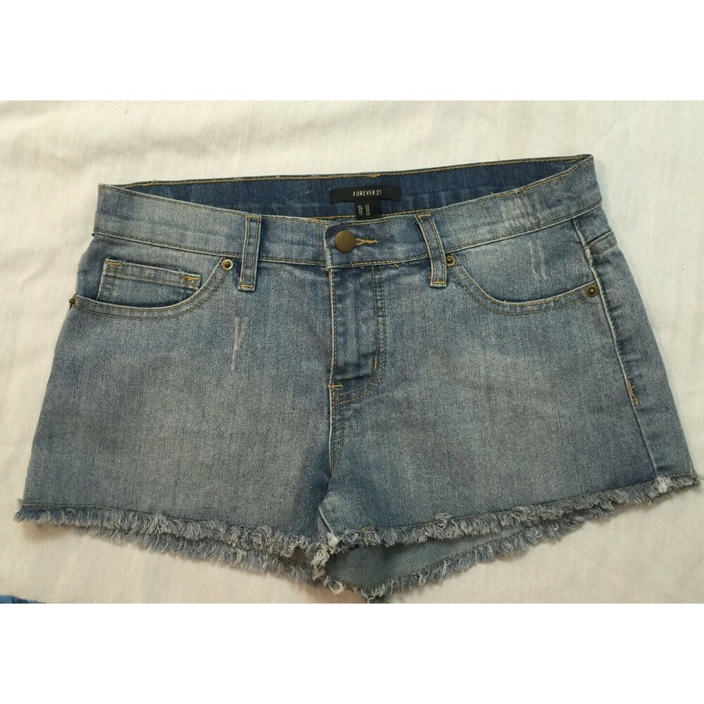 FOREVER 21 WOMENS JEANS DISTRESSED SHORTS SIZE 27